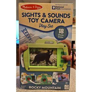 Melissa & Doug Sights & Sounds Toy Camera Play Set 18 Sounds & 6 Double-Sided Ca